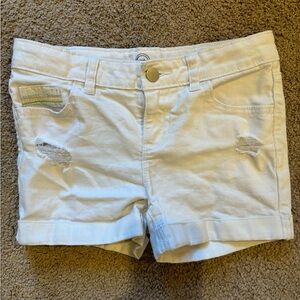 Girls White Denim Jean Shorts - Size 8. Brand: Wonder Nation. Gently used.